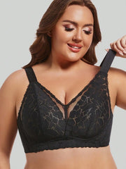 Sommerunterwäsche für Damen, große Oberweite, geringe Faltenbildung, Anti-Hänge-Effekt, ohne Bügel, für kurvige Frauen, ultradünner Plus-Size-Text-BH