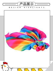 Haaraccessoires mit Schleife, Haargummis für Mädchen und Frauen, elastische Haargummis, elastische Regenbogen-Haargummis, Haargummis, Pferdeschwanzhalter