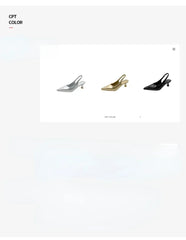 Fashion Female Shoes 2025 New Women's Pumps Solid Color Simple Mid Heel Shoes Sexy Pointed Toe Slingback Elegant Dress Shoes