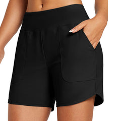 Women'S Swimwear 2025 Women Suit Shorts Waisted Swim Drawstring Bottoms Swimsuit High Boy Shorts Nuevo En Conjuntos A Juego