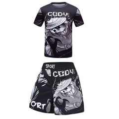 Kid's Gym MMA Boxing Jerseys Baby Boys Sport T Shirts Shorts Set Suit Rashguard Kickboxing Trousers Children BJJ Sportsuit 172