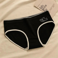 Women Crotch Pure Panties Underpants Cute Seamless Comfortable Underwear Solid Briefs Ladies Low-Rise Lingerie Underwears