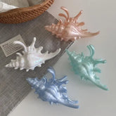 Ocean Shark Claw Clip For Women Conch Hair Claw Clip For Cute Beach Hair Accessories
