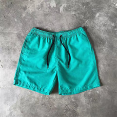 Men‘s Swim Trunks with Side Pockets Summer Casual Solid Color Beach Shorts Quick Dry Lightweight Board Shorts Swimwear Swimsuit