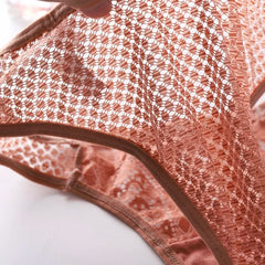 Women'S Sexy Lace Panties Underpants Transparent Mesh Hook Briefs Breathable Low Waist Seamless Underwear Lingerie For Ladies
