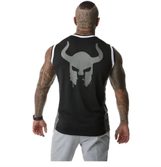 Sports Vest Men's Summer New Fitness Mesh Vest Basketball Training Clothes Digital Print Running Loose Sports O-Neck Vest Tops