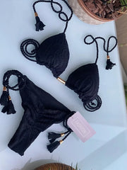 ZRTAK ורוד ביקיני משולש Biquinis Feminino בגד ים מחרוזת ביקיני סטים Push Up ביקיני נשים בגד ים מוצק בגדי ים