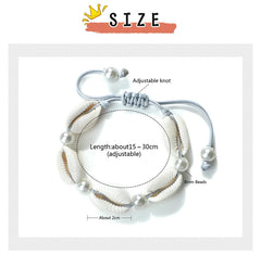 צמידי קרסול צדף לנשים קיץ צמיד יחף חוף אוקיינוס צבעוני קשר מתכוונן בוהמי אביזרי תכשיטי מתנות