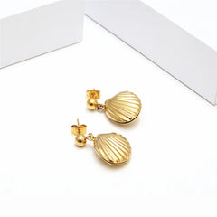 Summer Beach Women Jewelry Double-layer Necklace Earrings Set Accessories Fashion Jewelry Stainless Steel Jewelry Sets
