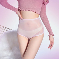 תחתוני נשים שקופים מבריקים שמן מותן גבוה סקסי תחתונים שחור לבן אדום כחול סגול עור אפור חום ורוד תחתונים