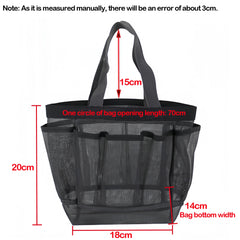 Large Mesh Beach Tote Bag Vacation Beach Toy Bag Swimming Bag Packable for Beach Pool Trip & Vacation