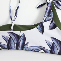 2025 Asymmetric Print String Bikini Set Sexy Swimsuit Women Swimwear Female Bathers Bathing Swimming Swim Suit Beachwear Summer