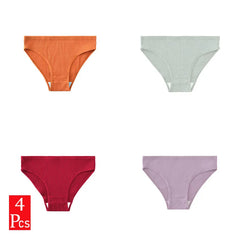 Sexy Damen-Unterwäsche, atmungsaktive Baumwoll-Slips, mittelhoher Bund, hüfthebende Wirkung, einfarbig, bequem