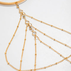 Trendy Arm Jewelry Fashion Sexy Multi-layered Rhinestone Chain Tassel Upper Arm Bracelet Armlet Armband Women Accessories