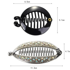Modeaccessoires Bananenclips, Haarspangen mit Strasssteinen, Haarklammern, Fischhaarspangen, Haarnadeln