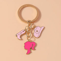 Modische Damen-Schlüsselanhänger mit Hut- und Schuhanhängern für Autoschlüssel, Handtaschen und Geldbörsen – ideal zum Selbermachen und Verschenken von Schmuck.