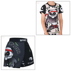 Kid's Gym MMA Boxing Jerseys Baby Boys Sport T Shirts Shorts Set Suit Rashguard Kickboxing Trousers Children BJJ Sportsuit 172