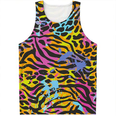 Summer Men Clothing Gym Tank Top Zebra Stripe Pattern 3D Print Harajuku Sleeveless T Shirt Daily Fitness Vest Oversized Singlets