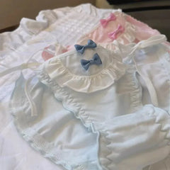 Women's Underwear Panty Sexy Lace Panties Japanese JK Girls Cute Bowknot Kawaii Comfort Briefs Cos Maid Lace Up Female Lingerie