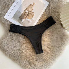 Sexy Unterwäsche mit Leopardenmuster für Damen, hüfttief geschnitten, aus Spitze, nahtlos, aus Seide und Baumwolle, mit Cut-Outs, Tangas, Damenslips