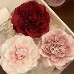 Beach Sunset Photo Hair Accessories Beautiful Red Flower Hair Clip Side Clip Bang Clip Flower Hair Clip Headpiece for Women