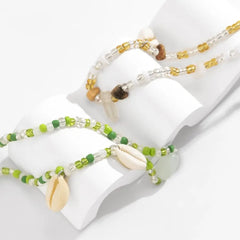Women Elegant Trendy Summer Beach Vacation Body Jewelry Belly Chains Bohemia Beaded Waist Chain Shell Stone Waistband
