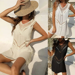 Beach Dress Tunic Cover Ups for Women Pareo Up Cpae Outfits Cover-ups Summer 2023 Knitted Sarong Bath Exits Saida Praia Luxo XL