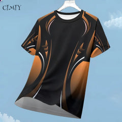 חולצת ספורט קז'ואל לגברים יבשה בגזרה יבשה ריצה חיצונית רכיבה על אופניים שרוולים קצרים נושם בגדי כושר חולצת טריקו עם צווארון עגול