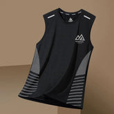 Summer men's quick drying breathable vest sports fitness base shirt wide shoulder training sleeveless Sweatwicking T-shirt top