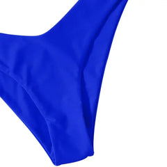 בגד ים לנשים ביקיני תחתונים גבוהים מותן בגדי ים תחתון בצבע אחיד תחתוני בגד ים נשי בגדי ים חוף