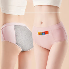 4pcs High-waisted Oversized Physiological Underwear Cotton Underwear WOMEN'S Menstrual Leakproof Safety Sanitary Pants