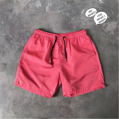 Men‘s Swim Trunks with Side Pockets Summer Casual Solid Color Beach Shorts Quick Dry Lightweight Board Shorts Swimwear Swimsuit
