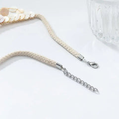 Bead Handmade Woven Shell Tassel Necklace Summer Beach Style Multi-layered Collarbone Chain Women's Fashion Jewelry Accessories