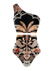 2025 כתף אחת גבוהה מותן ביקיני נשים בגד ים נשי מרופד בגדי ים מתרחצים רחצה שחייה בגד ים קיץ וחוף