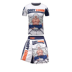 Kid's Gym MMA Boxing Jerseys Baby Boys Sport T Shirts Shorts Set Suit Rashguard Kickboxing Trousers Children BJJ Sportsuit 172