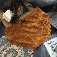 Women's underwear Women's ice silk full pure cotton antibacterial breathable low waist Japanese little girls lace summer ultra t