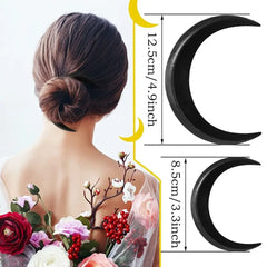 Women Girls Hair Accessories Hair Styling Tools Retro Style Hair Comb Headdress Moon Shape Hairpin Hair Fork