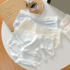 5PCS Simple Cute Panties for Women Cotton Crotch Underwear Seamless Briefs Female Lingerie Bear Underpants Gifts