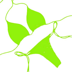 Sexy Bikini Set For Women Summer Split Two-piece Brazilian Swimsuit Lace-up Bra And Thong Female Beachwear