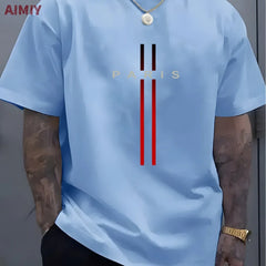 Man T Shirt Casual Oversized Sports Loose Plus Milano Print Clothing Comfortable Shopping Round Neck Short Sleeved T-Shirt Top