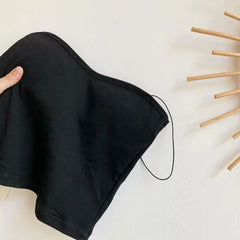 Seamless Underwear for Women Push Up Bandeau Bra Lightly Lined Wireless Bra Solid Color Vest