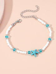 Minimalist Design Bohemian Style Summer Beach Women's Foot Chain Starfish Bead Shaped Women's Party Banquet Fashion Accessories