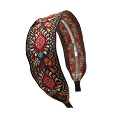 Breiter Turban für Damen, Haaraccessoires, Kopfbedeckungen, bestickte Haarreifen, Haarbänder, Stirnbänder, Kopftücher