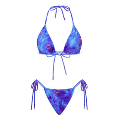 hirigin Women 2 Pieces Bikini Swimsuit Spaghetti Strap Top Tie Side Triangle G-Thong Bathing Suit Beach Holiday Swimwear
