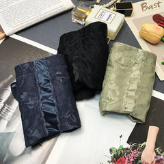 3PCS Panties Women Seamless Briefs Female Underpants Ultra-thin Underwear High Rise Panties Solid Comfy Lingerie Ice Silk