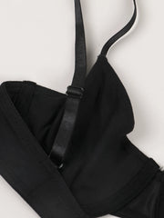 Women's Solid Color Sexy Underwear No Padded Bra With Low-Rise Thong Ladies Comfortable Lingerie Set