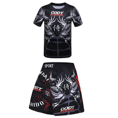 Kid's Gym MMA Boxing Jerseys Baby Boys Sport T Shirts Shorts Set Suit Rashguard Kickboxing Trousers Children BJJ Sportsuit 172