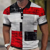 6XL Plus Size Herrenbekleidung Karomuster Modische Polo-Shirts Sommer Kurzarm 3D-Druck Streetwear Herren Polo-T-Shirts