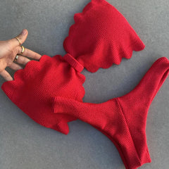 Sexy Bikini Push-up Damen Badeanzüge Micro Bikini Set Einfarbiger String Brasilianische Bademode Badeanzug Schwimmanzüge