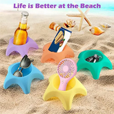 B06B-Beach Vacation Essentials Accessories Beach Cup Holders, Sand Coasters, Beach Travel Essentials For Women
